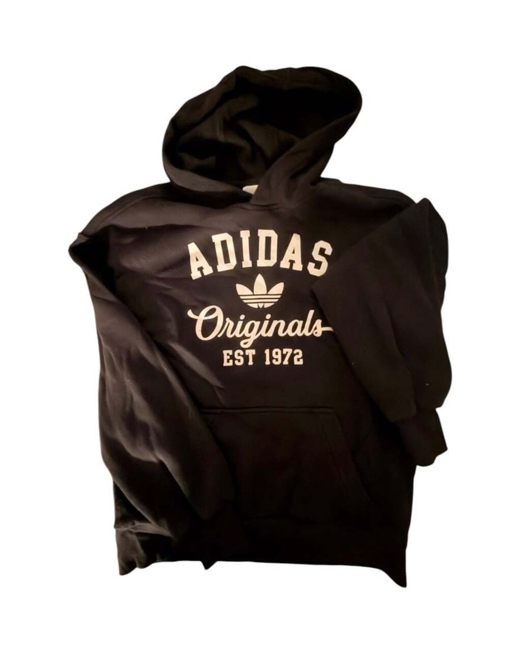 Adidas Originals Est 1972 Graphic Hoodie Black Youth Large